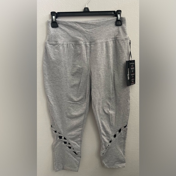 BEBE CAPRI LEGGING color gray size large - Picture 1 of 10